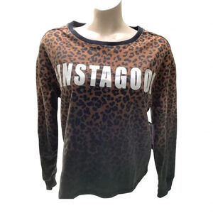 Rampage Size Small #INSTAGOOD Animal Print Thin Sweatshirt. New With Tags